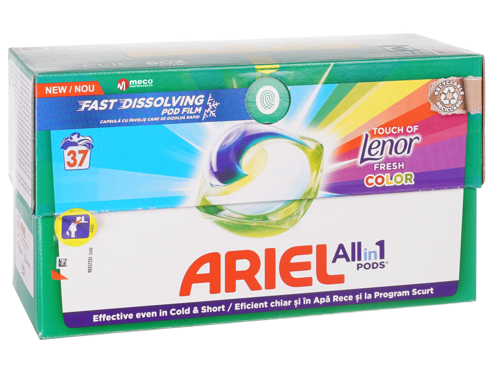 ARIEL All in One PODS, Detergent capsule, Touch of Lenor Color, 37 spalari [1]