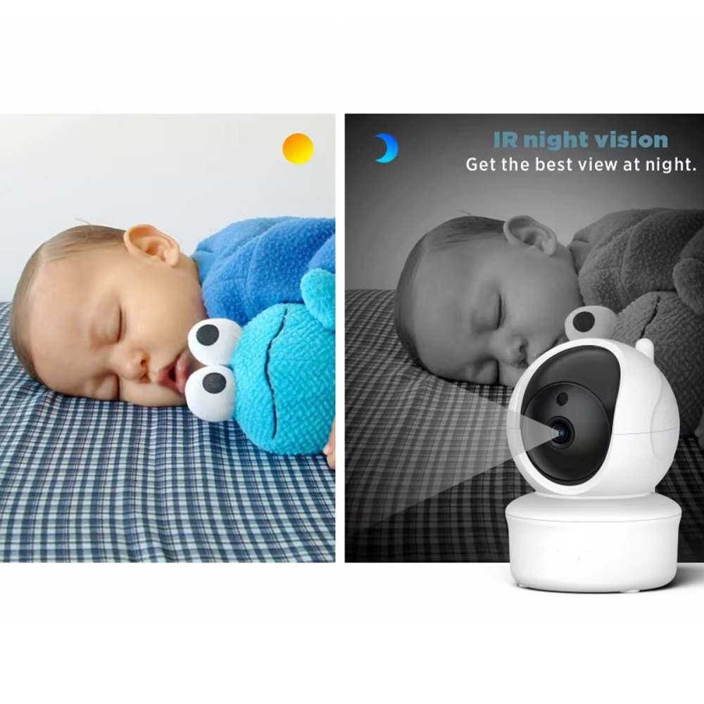 Baby Monitor / Sistem de Monitorizare Video si Audio Pentru Bebelusi,  Vedere Noctura cu Infrarosu, Ecran LCD Color 5 inch, Monitor de Temperatura, Cantece de Leagan, Sunet Bidirectional, Notificari,  [6]