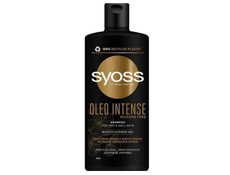 Sampon Syoss Oleo Intense, cu amestec de uleiuri japoneze pentru par tern si uscat, formula vegana, 440 ml [1]
