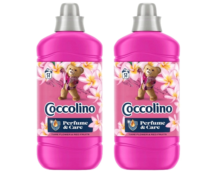 Pachet 2 X Balsam de rufe COCCOLINO Tiare Flower & Red Fruits, 1275 ml, 51 spalari [1]