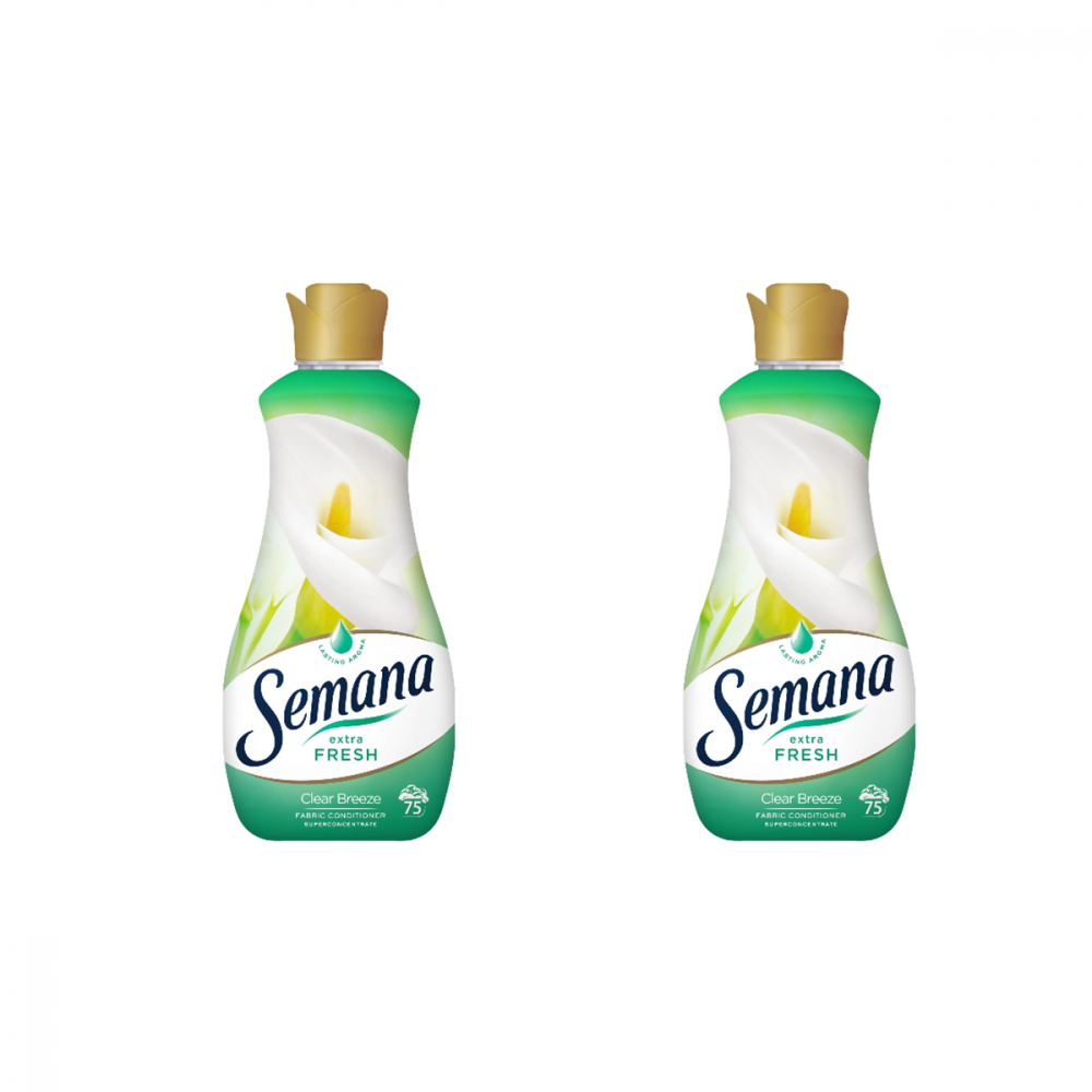 Set 2 x Balsam de Rufe Superconcentrat Semana Extra Fresh, Clear Breeze, 75 Spalari, 1500 ml [1]