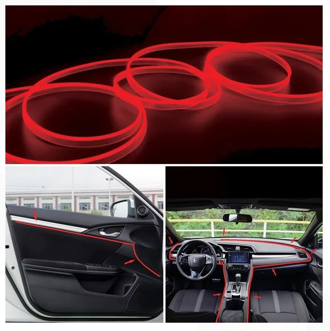 Banda LED cu USB Neon Rosie 2m [3]
