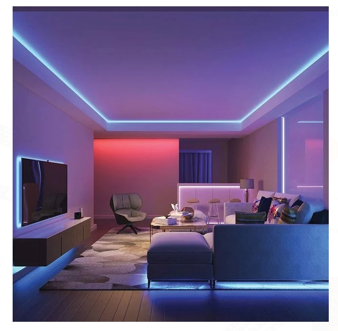 Banda Strip Light RGB Dimable & USB cu Telecomanda 12V 50cm - 2buc [2]