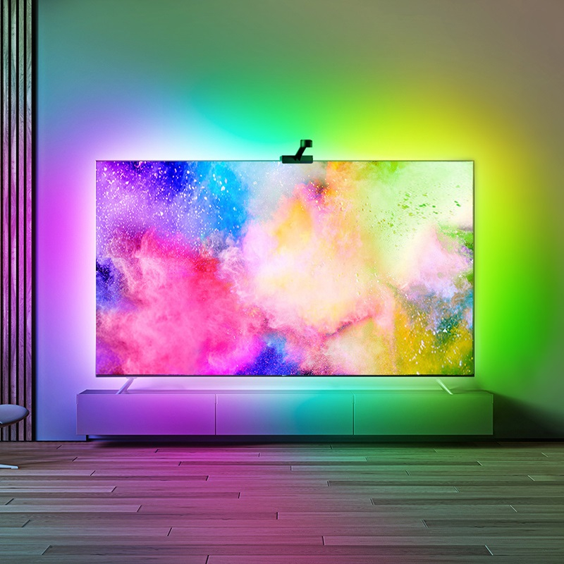 Banda LED RGBIC pentru TV, WiFI, Sincronizare Imagine, Inteligenta, TV Backlight, Control Aplicatie Tuya, Compatibila cu Diagonala TV 55-65 Inches, 3.8 m [4]