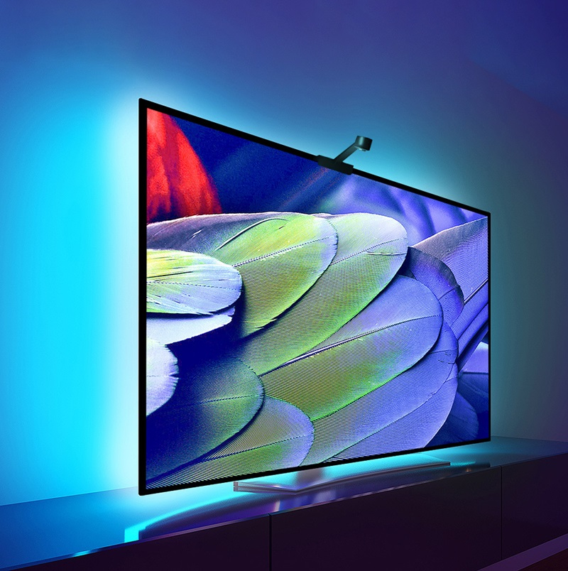 Banda LED RGBIC pentru TV, WiFI, Sincronizare Imagine, Inteligenta, TV Backlight, Control Aplicatie Tuya, Compatibila cu Diagonala TV 55-65 Inches, 3.8 m [5]