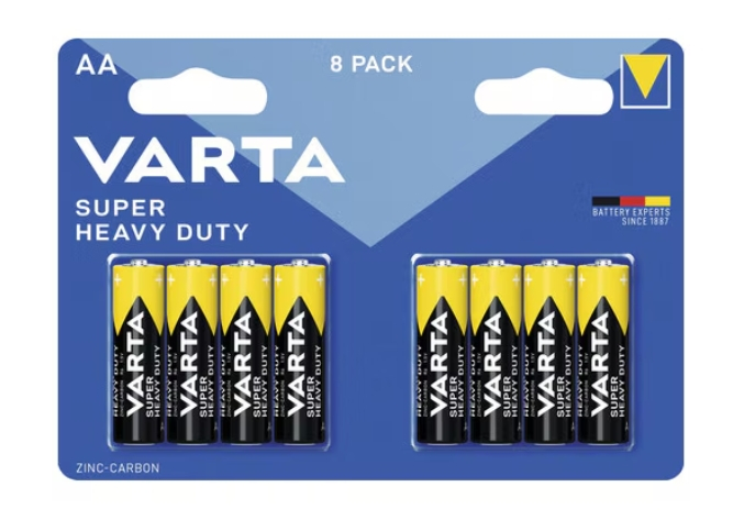 Baterii zinc-carbon AA 1.5V, 8 buc Varta [1]