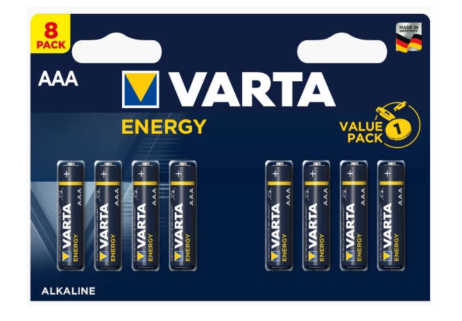 Baterii alcaline AAA, 8 buc Varta [1]
