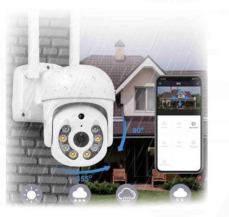 Camera de Supraveghere HD WiFi pentru Spatii Exterioare [4]
