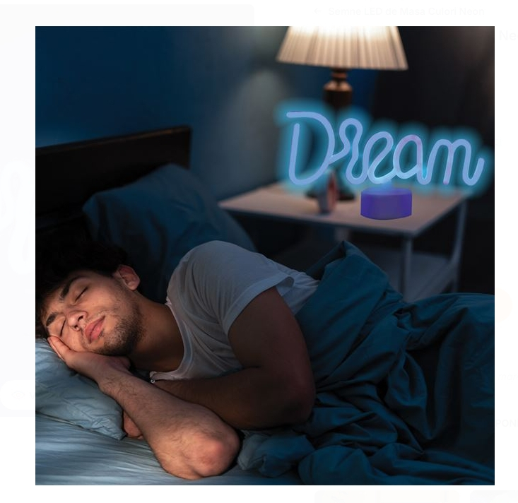 Lampa cu 90 de Becuri LED Neon Bleu "Dream" & USB 32x17cm [3]