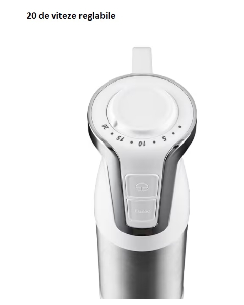 Blender 3 in 1 cu chopper si mixer Ardes Trinity, Otel inoxidabil, Vas gradat 700 ml, 1000 W, 20 de viteze reglabile, Gri/ Alb [3]