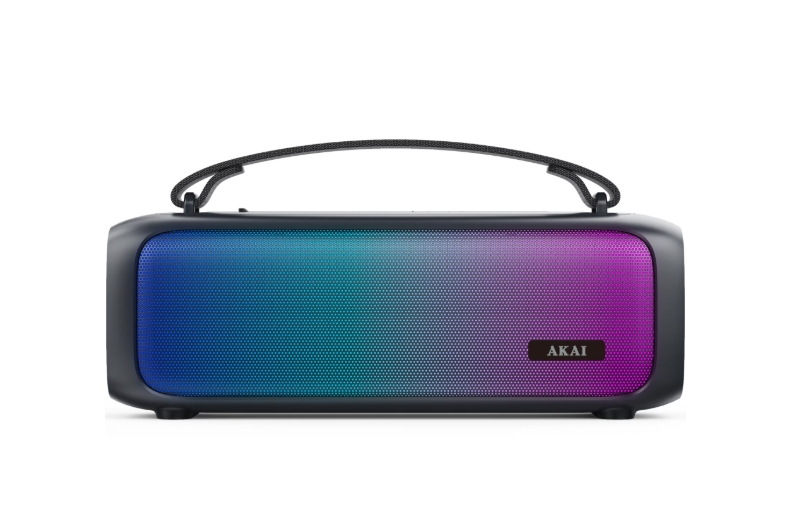 Boxa portabila AKAI ABTS-08BK, Bluetooth, Radio FM, USB, Aux-In, RGB, Negru [2]