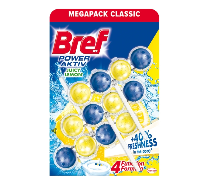 Bref Power Aktiv Odorizant Toaleta Lemon 150 g [1]