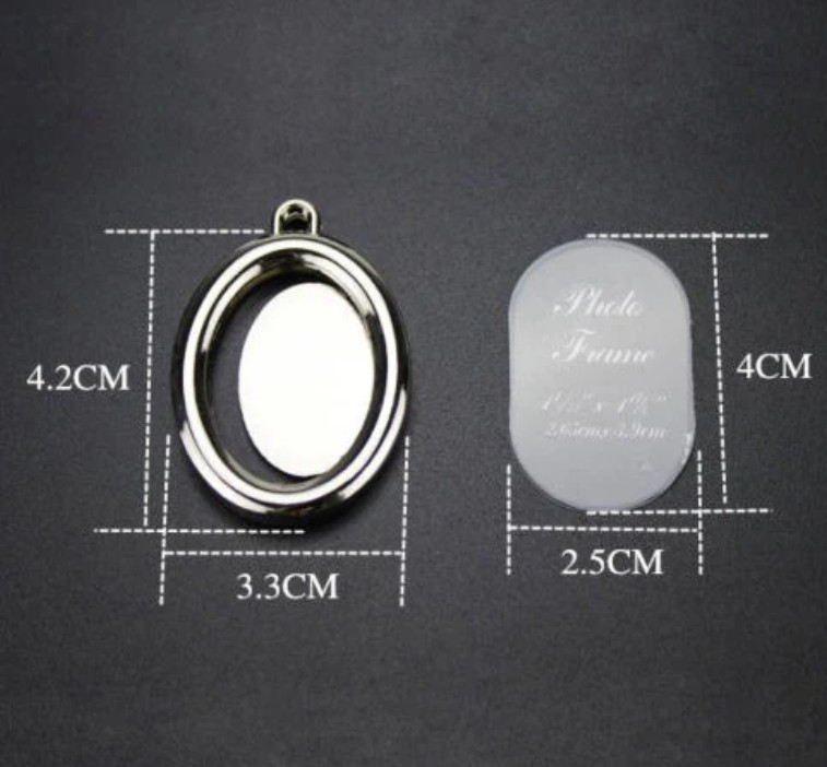 Breloc metalic insertie foto oval- personalizabil [2]