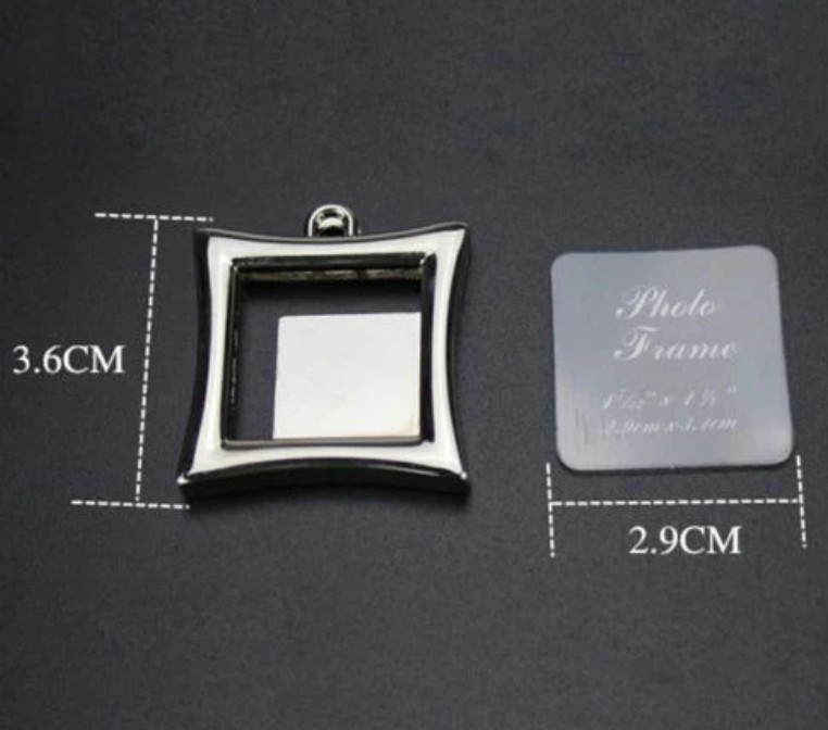 Breloc metalic insertie foto patrat - personalizabil [2]