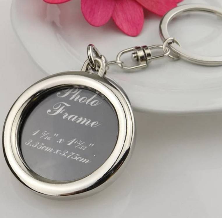Breloc metalic insertie foto rotund - personalizabil [3]