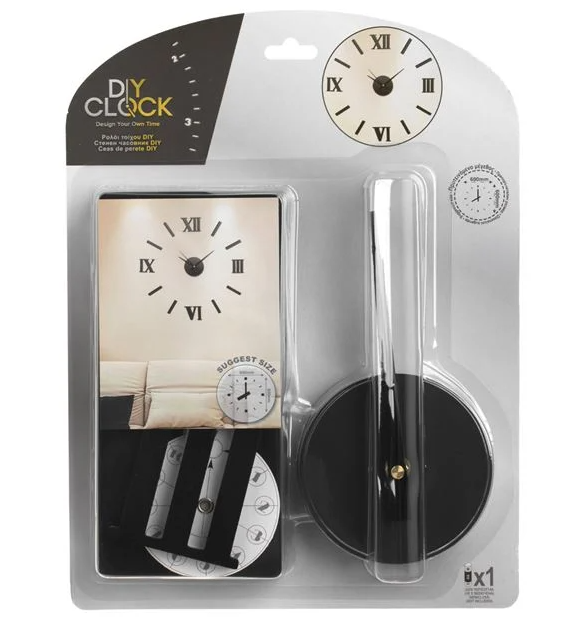 Ceas de Perete DIY Negru cu Cifre Romane 60cm [3]