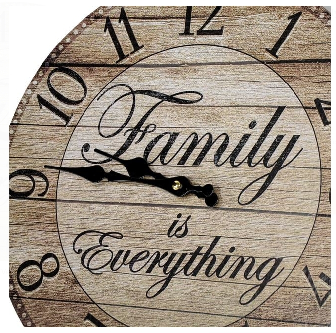 Ceas de Perete MDF "Family is Everything" Ø34cm [2]