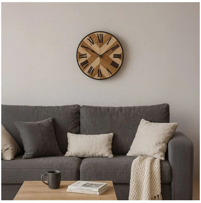 Ceas de Perete din MDF Bicolor Ø38cm [2]