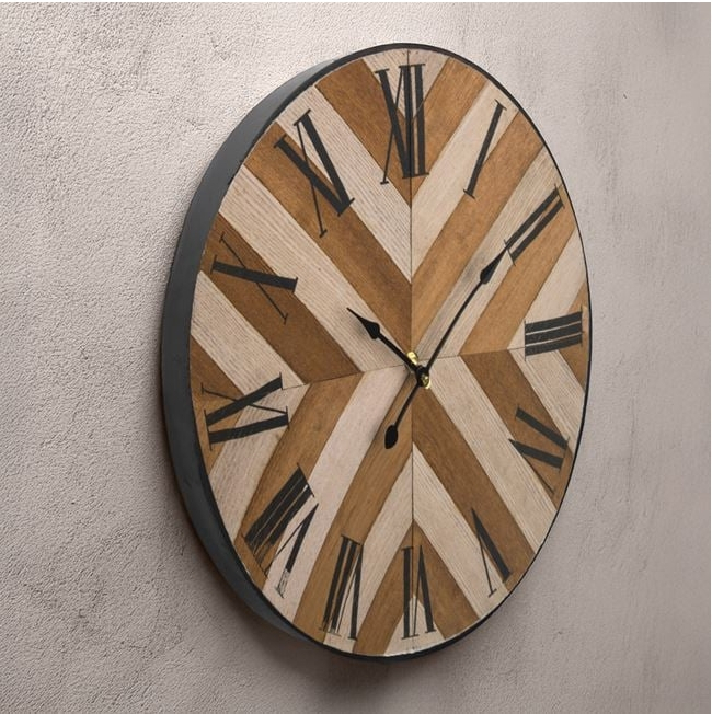 Ceas de Perete din MDF Bicolor Ø38cm [3]