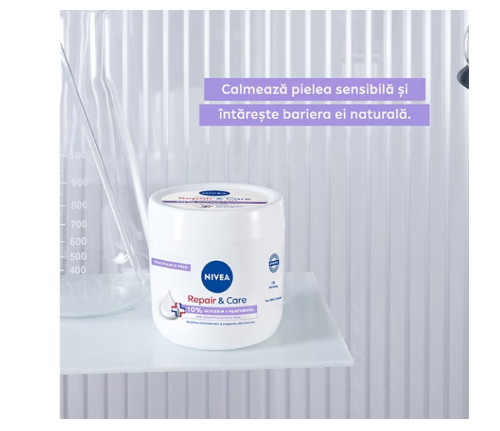 Crema Nivea Repair & Care cu 10% Glicerina si Pantenol, fara parfum, 400 ml [5]