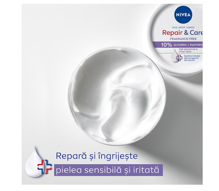 Crema Nivea Repair & Care cu 10% Glicerina si Pantenol, fara parfum, 400 ml [3]
