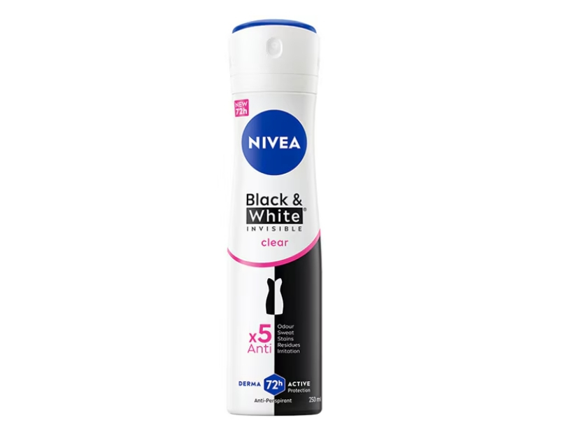 Deodorant spray Nivea Invisible for Black & White Clear, 250 ml [1]