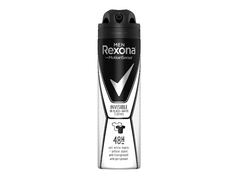 Deodorant antiperspirant spray Rexona Invisible Black&White, Barbati, 150 ml [1]