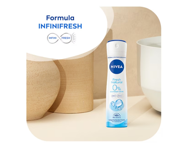 Deodorant spray Nivea Deo feminin Fresh Natural, 150 ml [5]