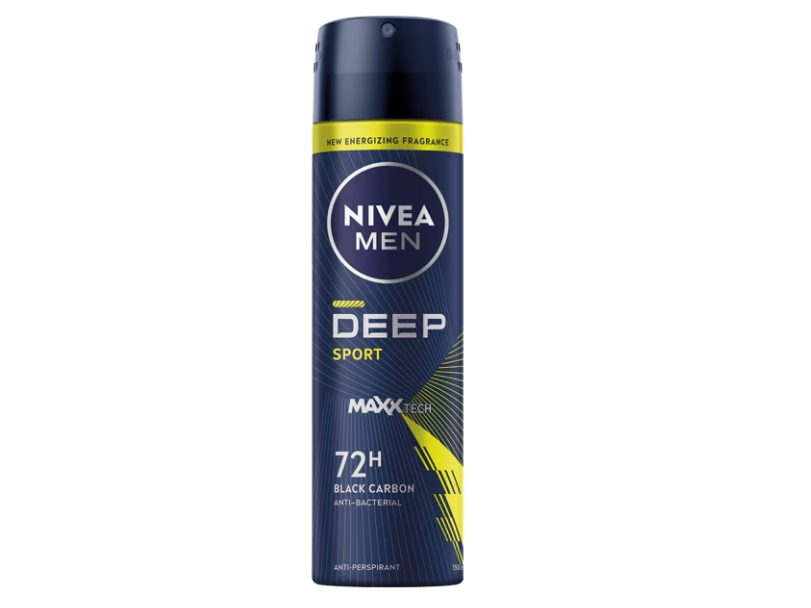 Deodorant spray Nivea Men Deep Sport, cu formula Maxxtech si actiune 72 ore, 150 ml [1]