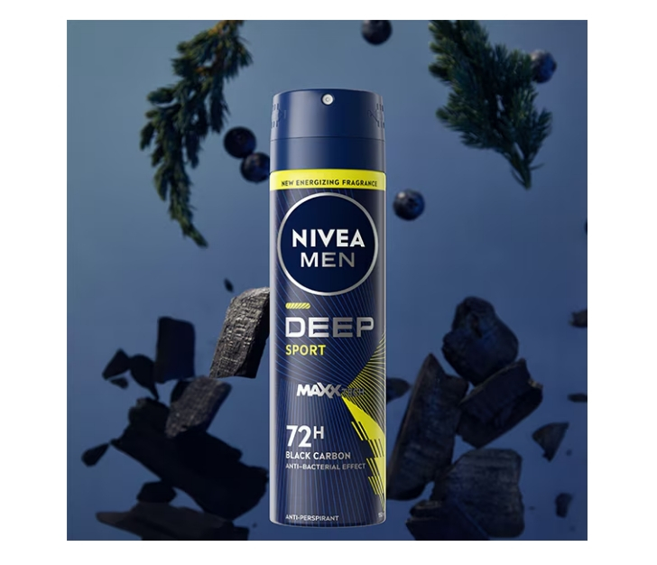 Deodorant spray Nivea Men Deep Sport, cu formula Maxxtech si actiune 72 ore, 150 ml [4]