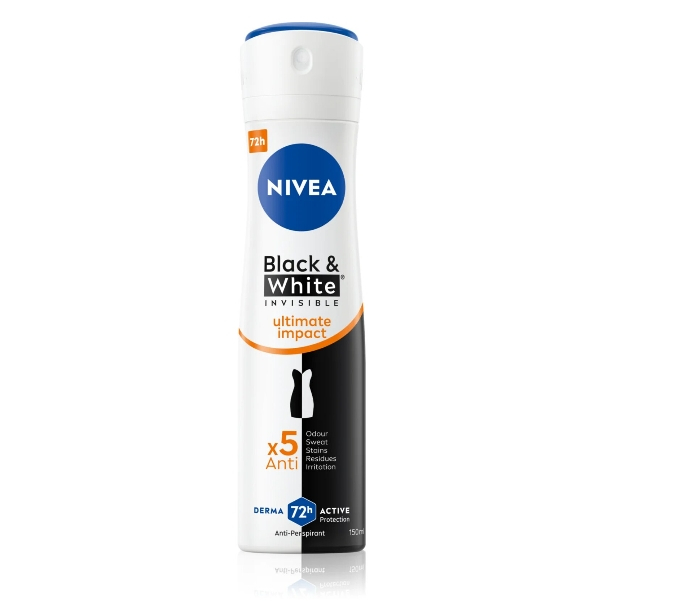 Deodorant spray Nivea Black & White Invisible Ultimate Impact, feminin, 72H - 150 ml [1]