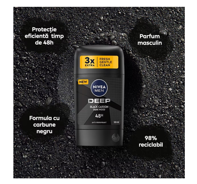 Deodorant Stick pentru barbati, Nivea Deep, 50ml [2]