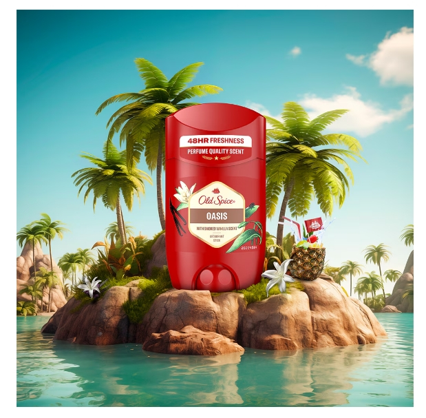 Set 3 x Old Spice Antiperspirant Stick 50ml Oasis, All Day Fresh, Intense Fresh Fragrance, Anti-urme albe, revirgorant, prospetime de durata, protectie 48h [3]