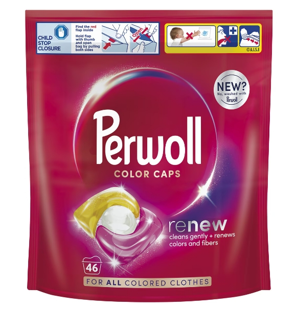 Detergent de rufe capsule Perwoll Renew Color, 46 spalari [1]