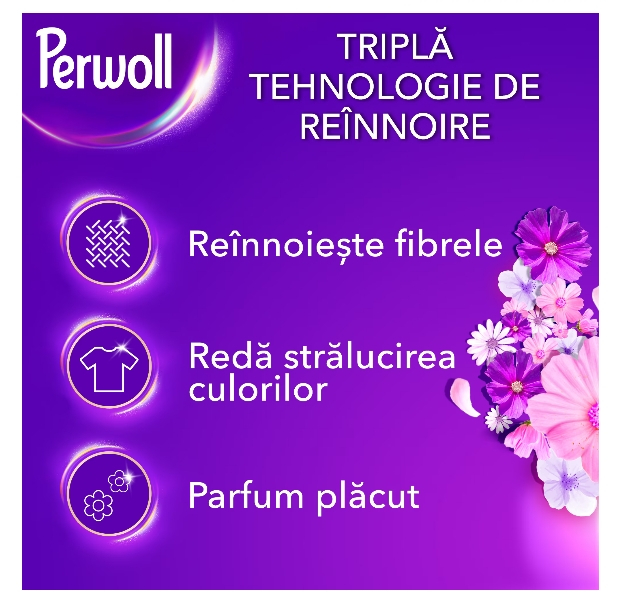 Detergent lichid pentru rufe Perwoll Renew Blossom, 60 spalari, 3000 ml [3]