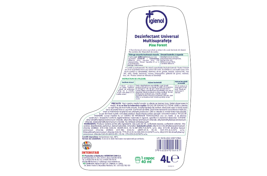 Dezinfectant universal fara clor Igienol Pine Fresh, 4l [2]
