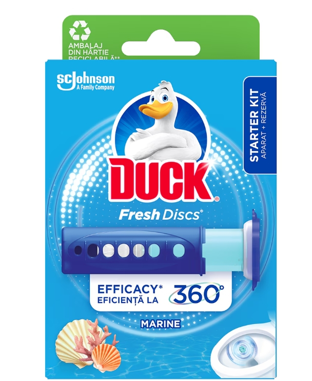 Odorizant toaleta DUCK Fresh Discs Marine, 12 discuri [1]