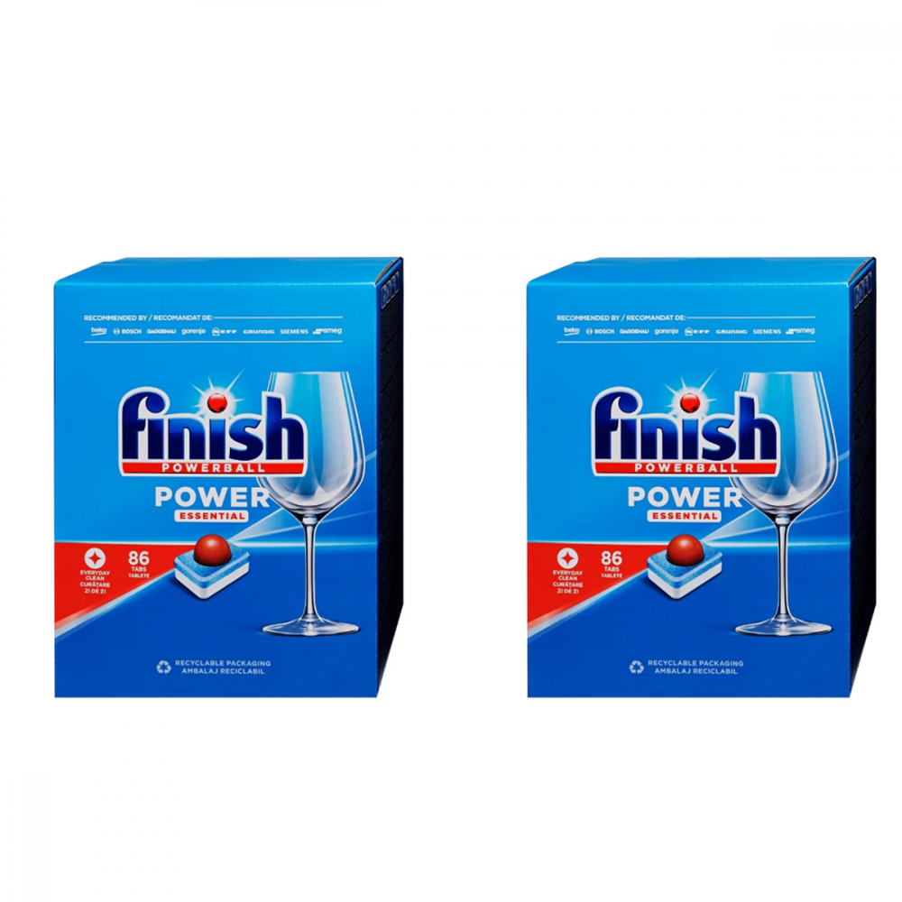 Set 2 x Detergent Capsule pentru Masina de Spalat Vase Finish Power Essential, 86 Tablete [1]