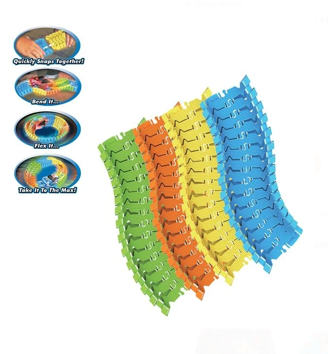 Pista Auto Glow in the Dark & Masina - 62 piese [2]
