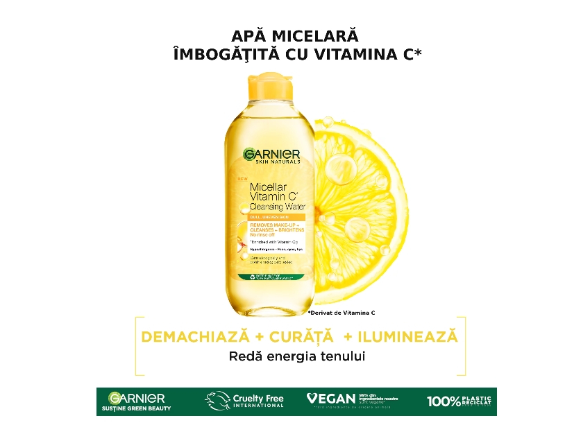 Apa micelara Garnier Skin Naturals imbogatita cu Vitamina C, 400 ml [2]