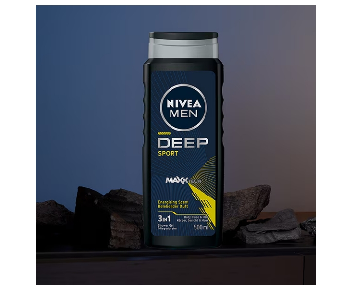 Gel de dus Nivea Men Deep Sport cu formula Maxxtech, 500 ml [3]
