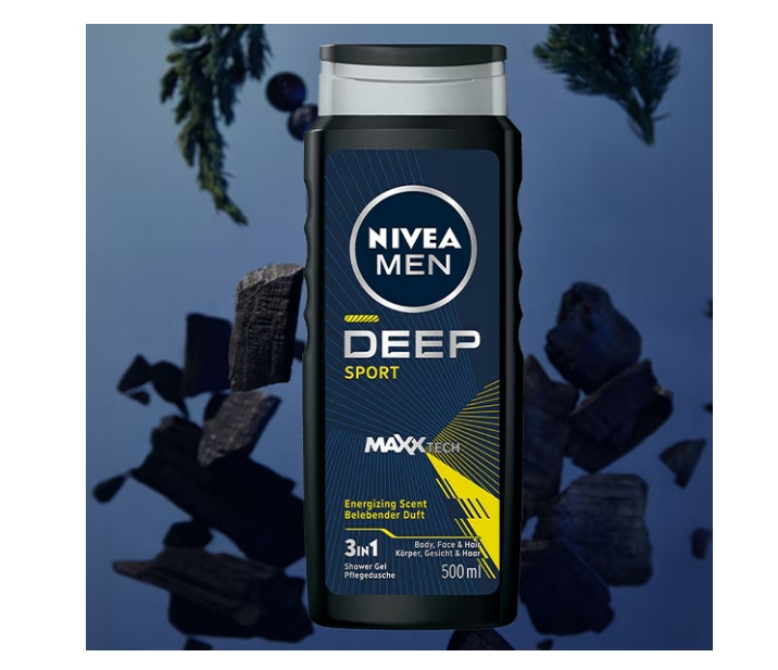 Gel de dus Nivea Men Deep Sport cu formula Maxxtech, 500 ml [4]