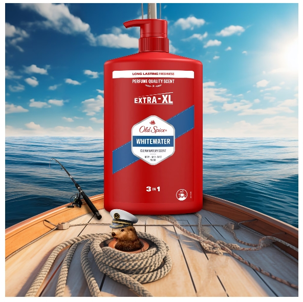 Gel de dus si sampon 3 in 1 Old Spice WhiteWater pentru corp, par si fata, 1000 ml [2]