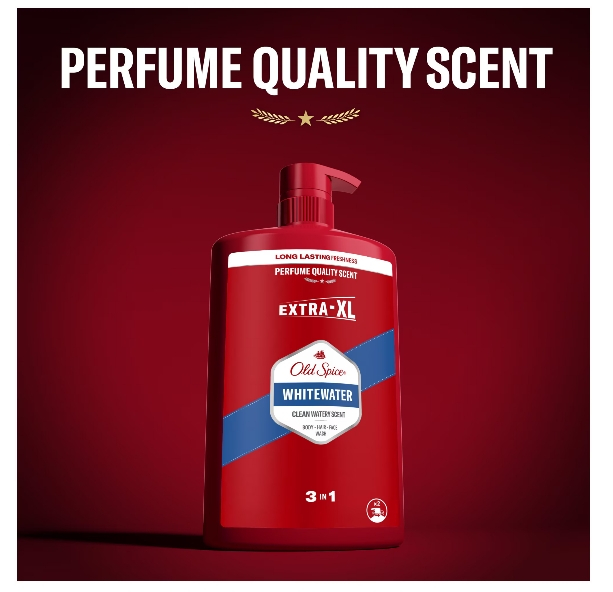 Gel de dus si sampon 3 in 1 Old Spice WhiteWater pentru corp, par si fata, 1000 ml [4]