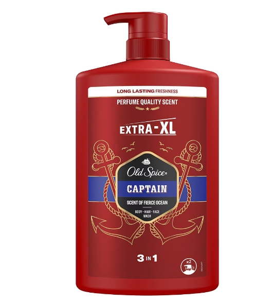 Gel de dus si sampon 3 in 1 Old Spice Captain pentru corp, par si fata, 1000 ml [1]