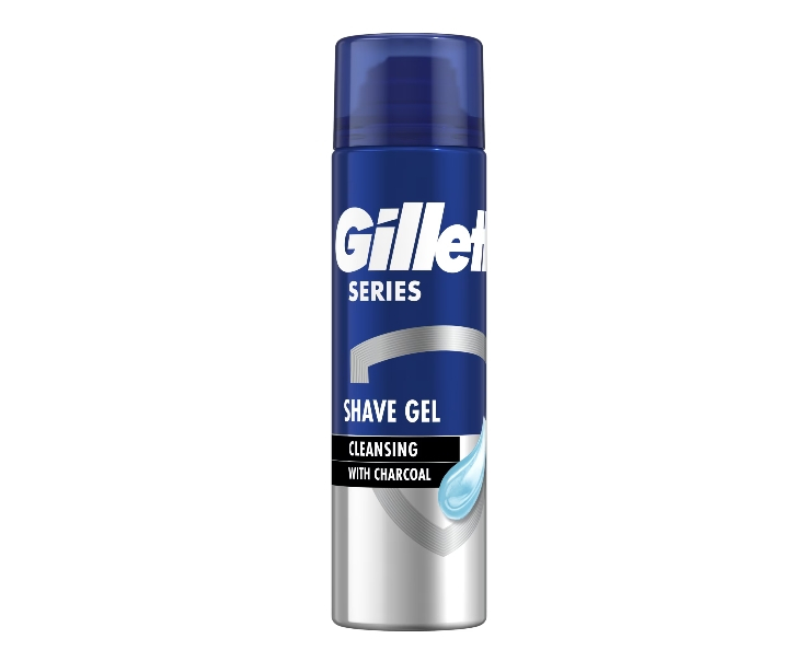Gel de ras pentru barbati cu efect de curatare Gillette Series cu carbune, protectie completa impotriva iritatiei, 200 ml [1]