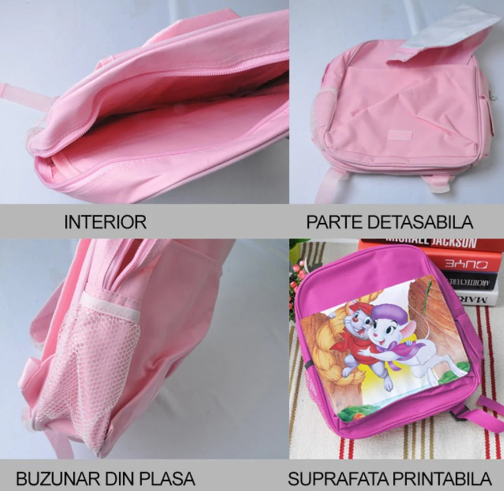 Ghiozdan copii Personalizat - Roz [2]
