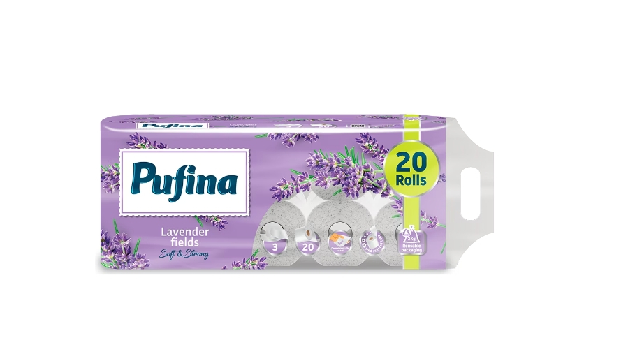 Hartie igienica Pufina Campuri de Lavanda, 20 role, 3 straturi [1]