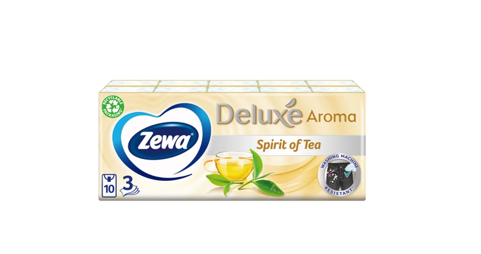 Pachet 3 X Batiste nazale Zewa Deluxe Spirit of Tea, 3 straturi, 10buc/set [1]
