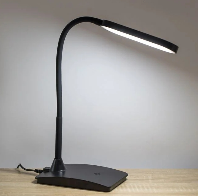 Lampa de Birou Neagra cu LED Functie Tactila & USB [6]